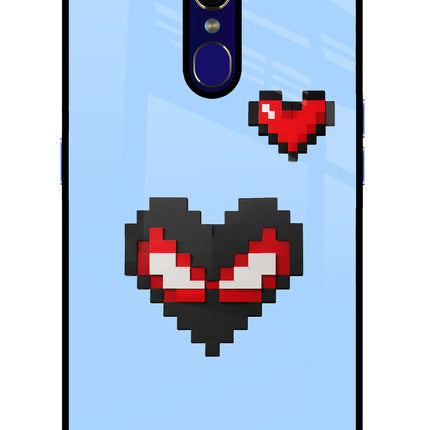 Peter Heart Oppo F11 Glass Case Back Cover by Casekaro