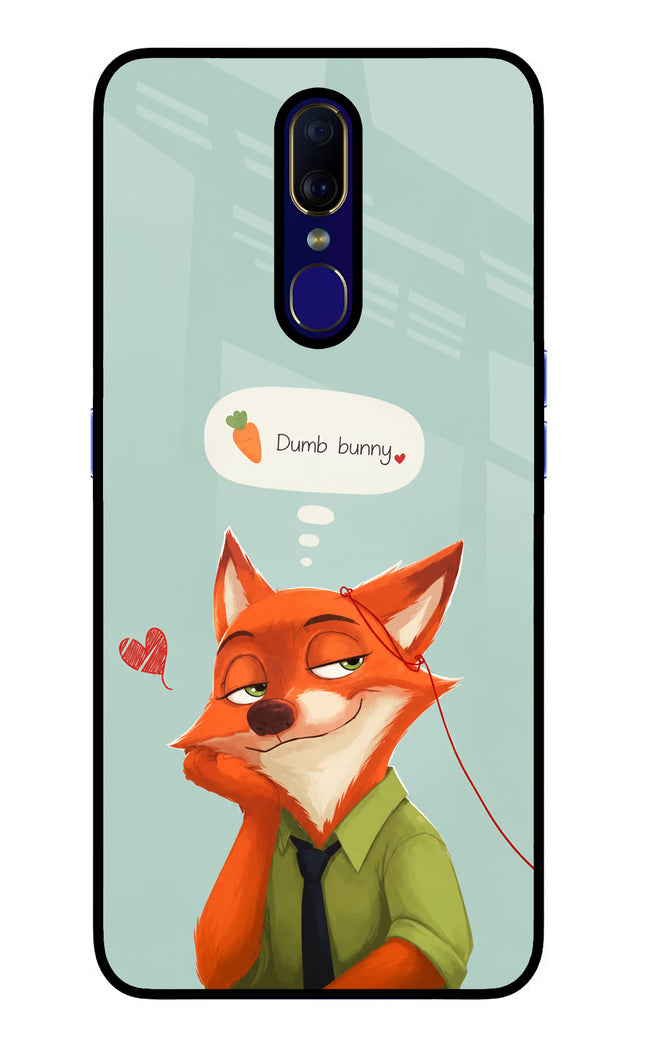 Nick Charm Oppo F11 Glass Case Back Cover by Casekaro