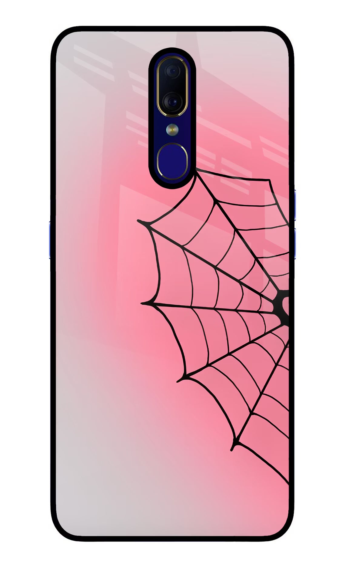 Pink Web Oppo F11 Glass Case