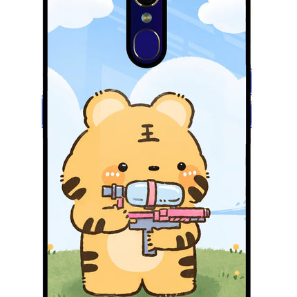 Tiger Treat Oppo F11 Glass Case Back Cover by Casekaro