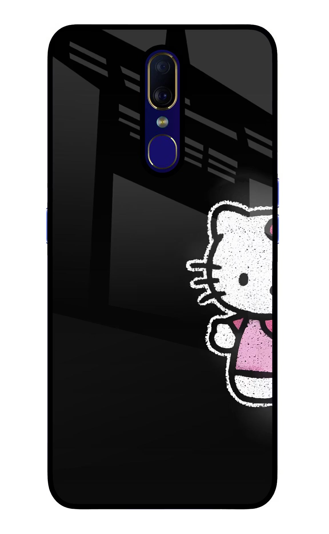 Kitty Charm Oppo F11 Glass Case