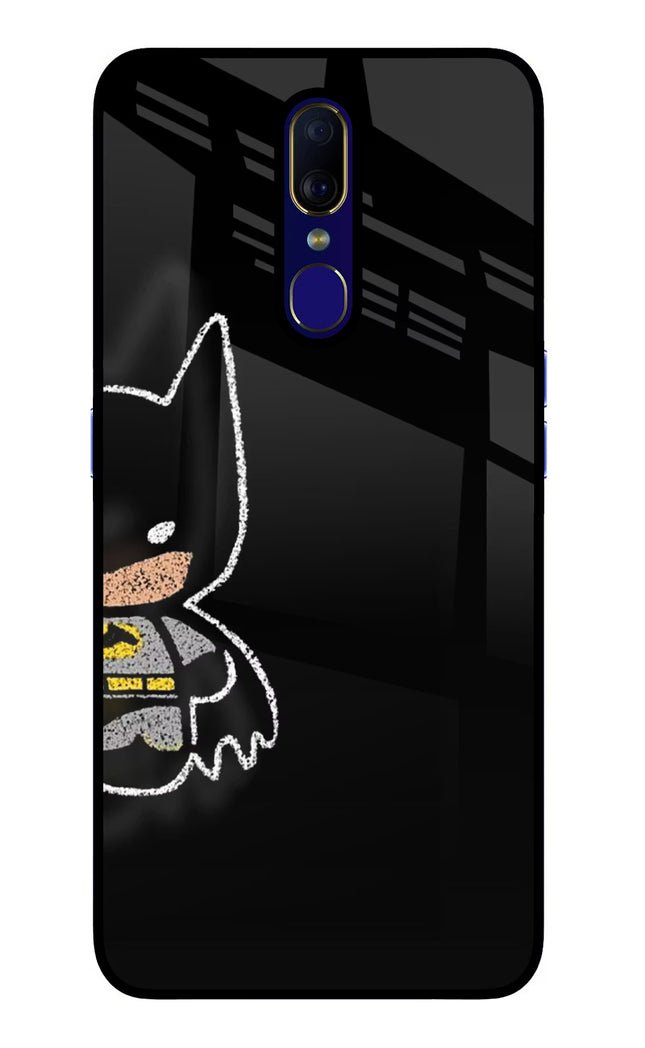 Bat Kitty Oppo F11 Glass Case Back Cover by Casekaro