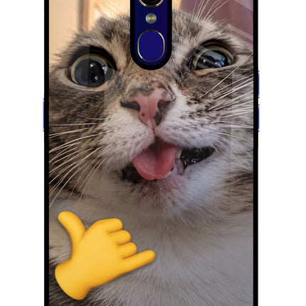 Silly Cat Call Oppo F11 Glass Case Back Cover by Casekaro