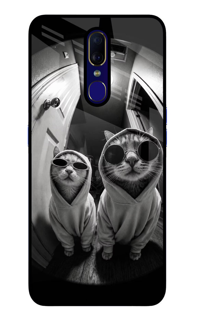 Hood Cats Oppo F11 Glass Case