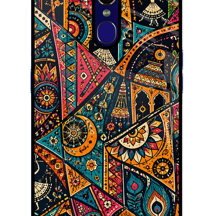 Folk Print Oppo F11 Glass Case