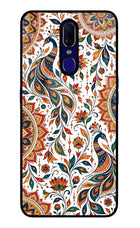 White Mayura Oppo F11 Glass Case