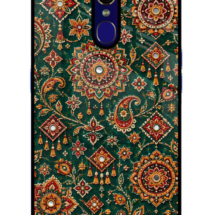 Green Pataka Oppo F11 Glass Case