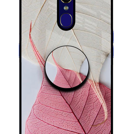 White Pink Leaf Oppo F11 Pop Case by Casekaro