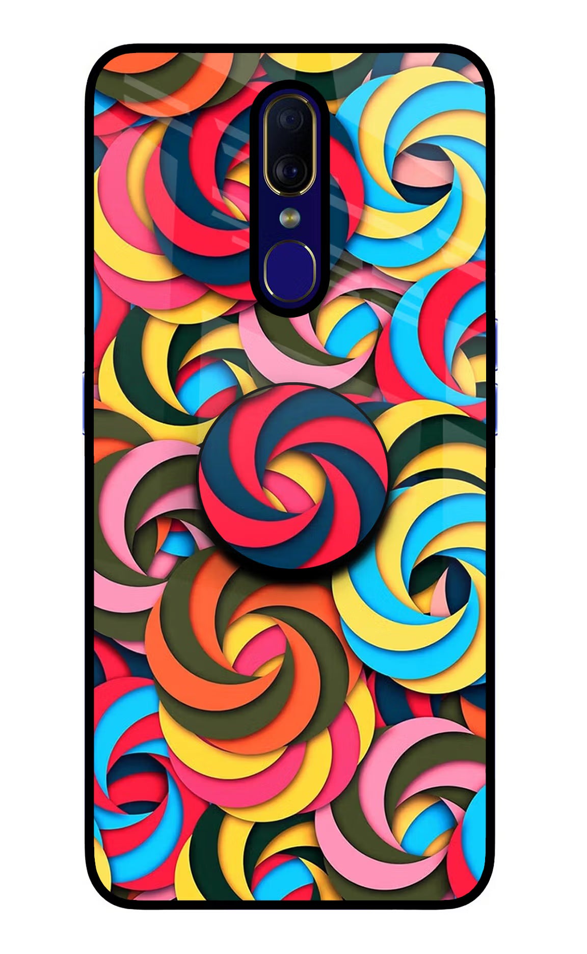 Spiral Pattern Oppo F11 Pop Case by Casekaro