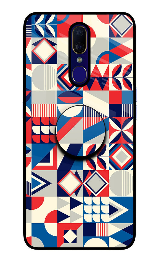 Colorful Pattern Oppo F11 Glass Case