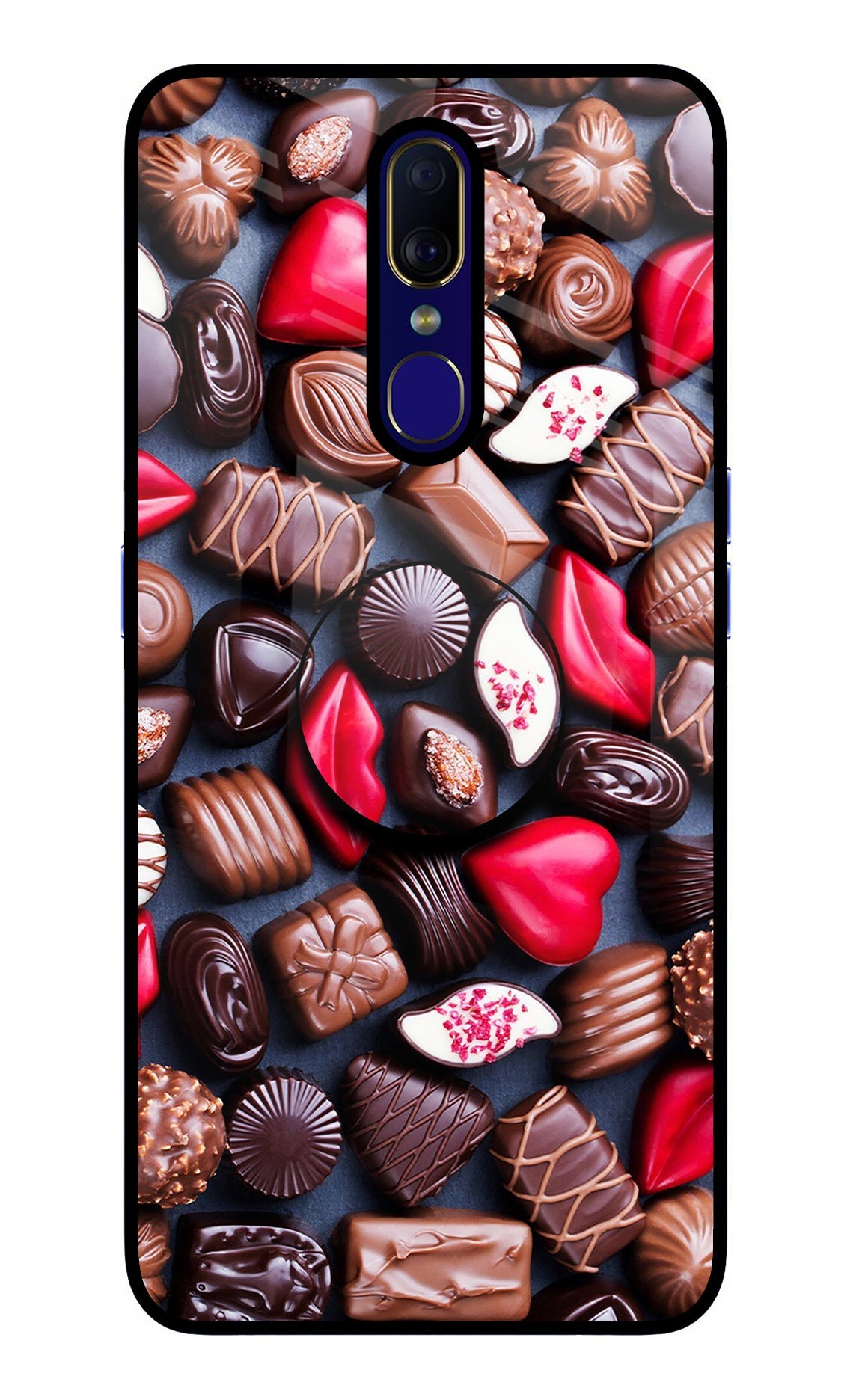 Chocolates Oppo F11 Glass Case
