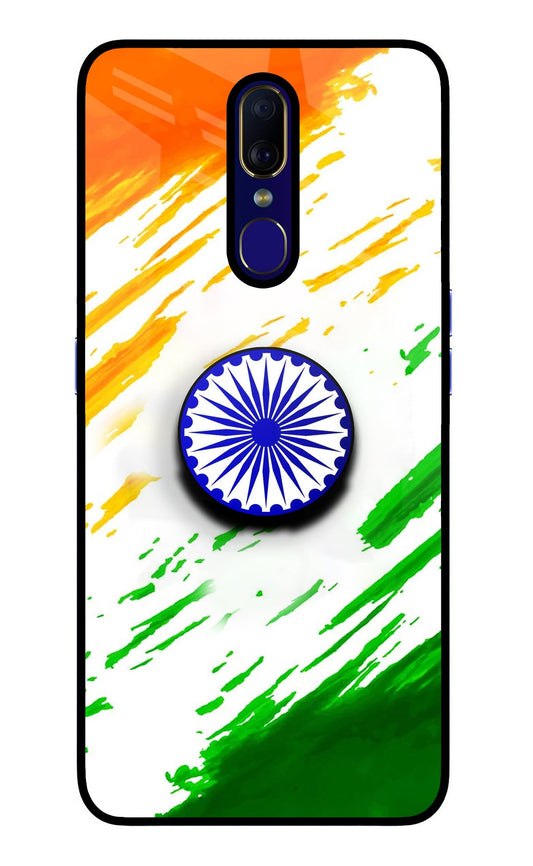 Indian Flag Ashoka Chakra Oppo F11 Glass Case