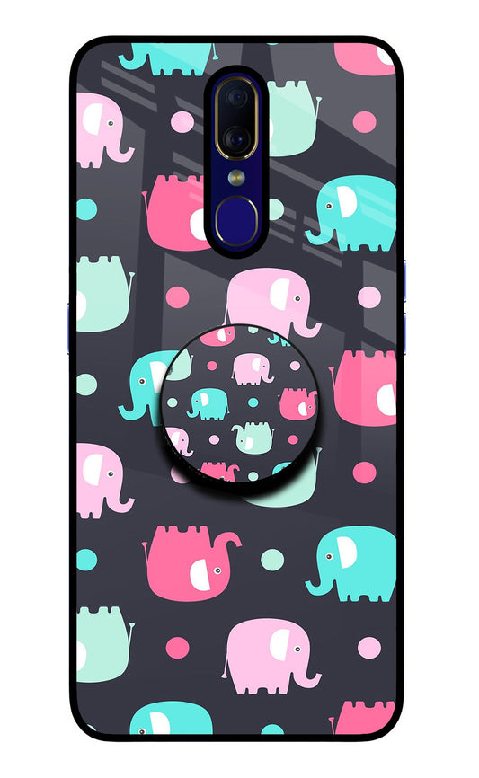 Baby Elephants Oppo F11 Glass Case