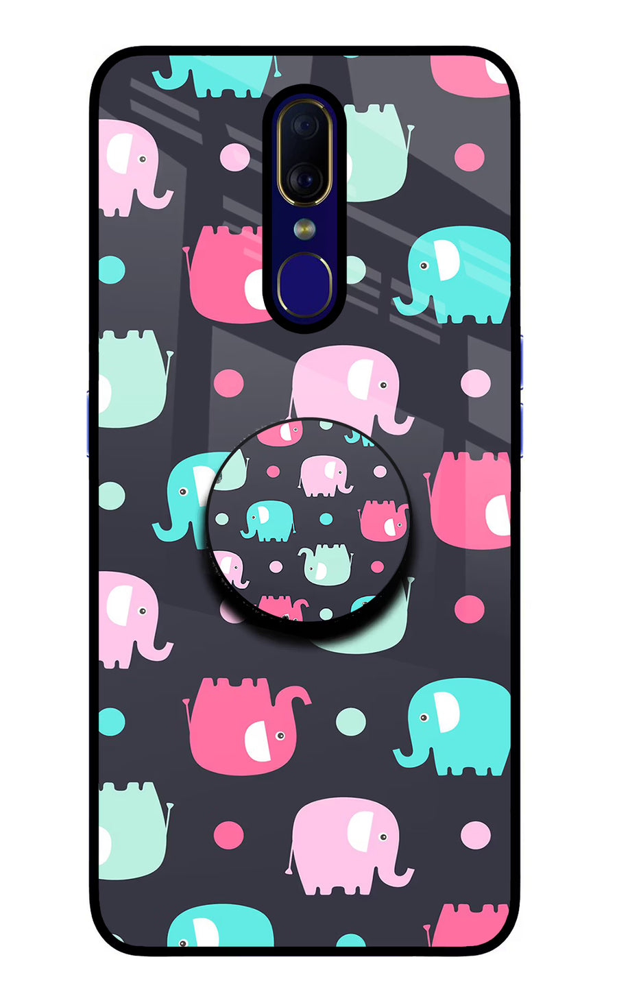 Baby Elephants Oppo F11 Pop Case, Glass case