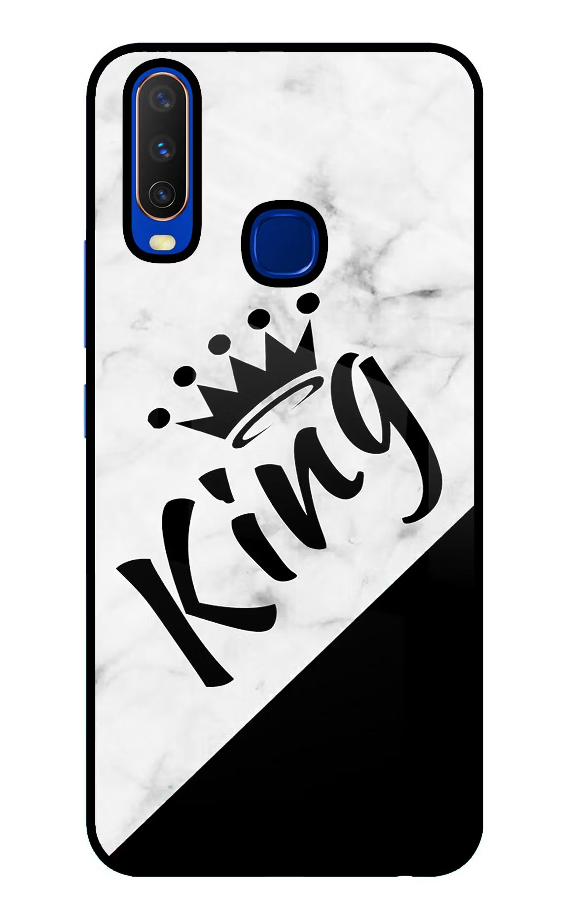King Vivo Y15/Y17 Glass Case Back Cover by Casekaro