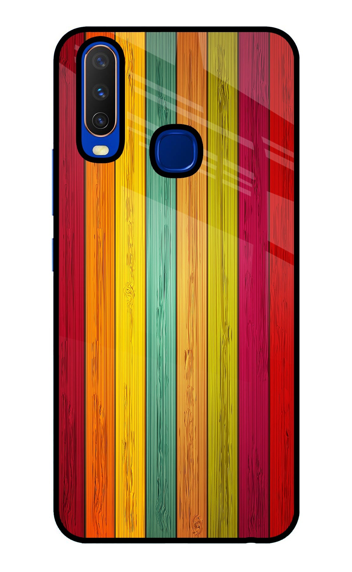 Multicolor Wooden Vivo Y15/Y17 Back Cover