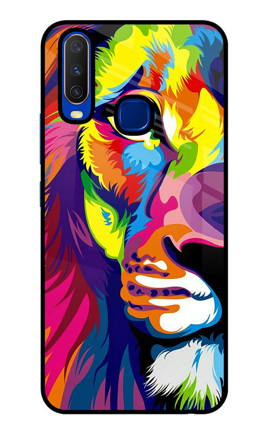 Lion Half Face Vivo Y15/Y17 Glass Case