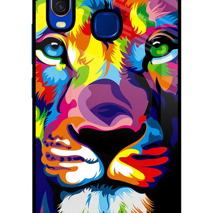 Lion Vivo Y15/Y17 Glass Case Back Cover by Casekaro