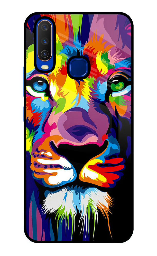 Lion Vivo Y15/Y17 Glass Case Back Cover by Casekaro