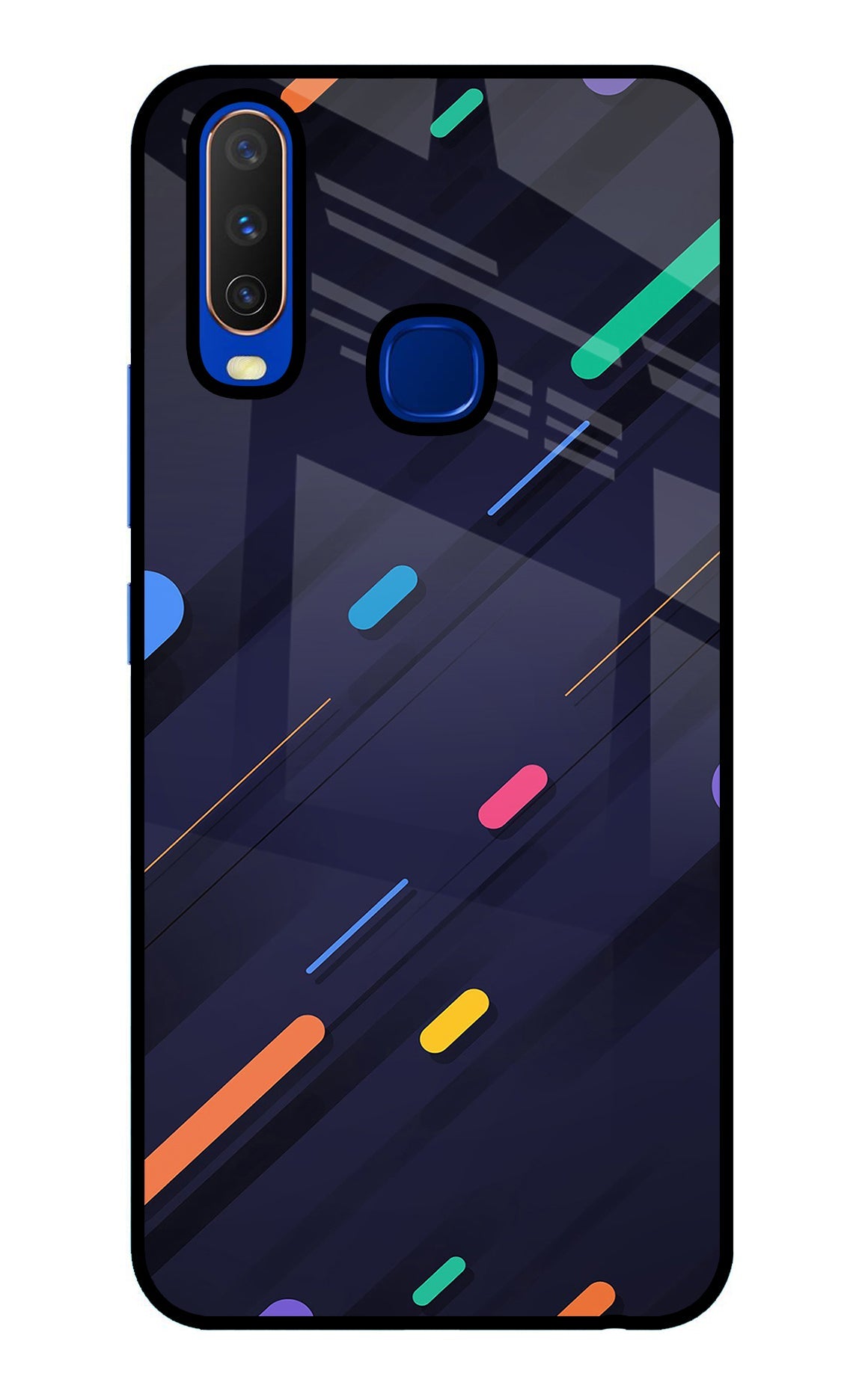 Abstract Design Vivo Y15/Y17 Glass Case