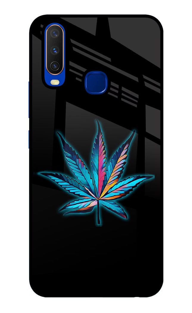 Weed Vivo Y15/Y17 Glass Case Back Cover by Casekaro