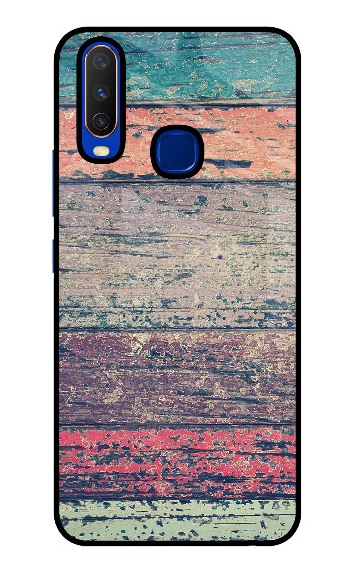 Colourful Wall Vivo Y15/Y17 Glass Case Back Cover by Casekaro