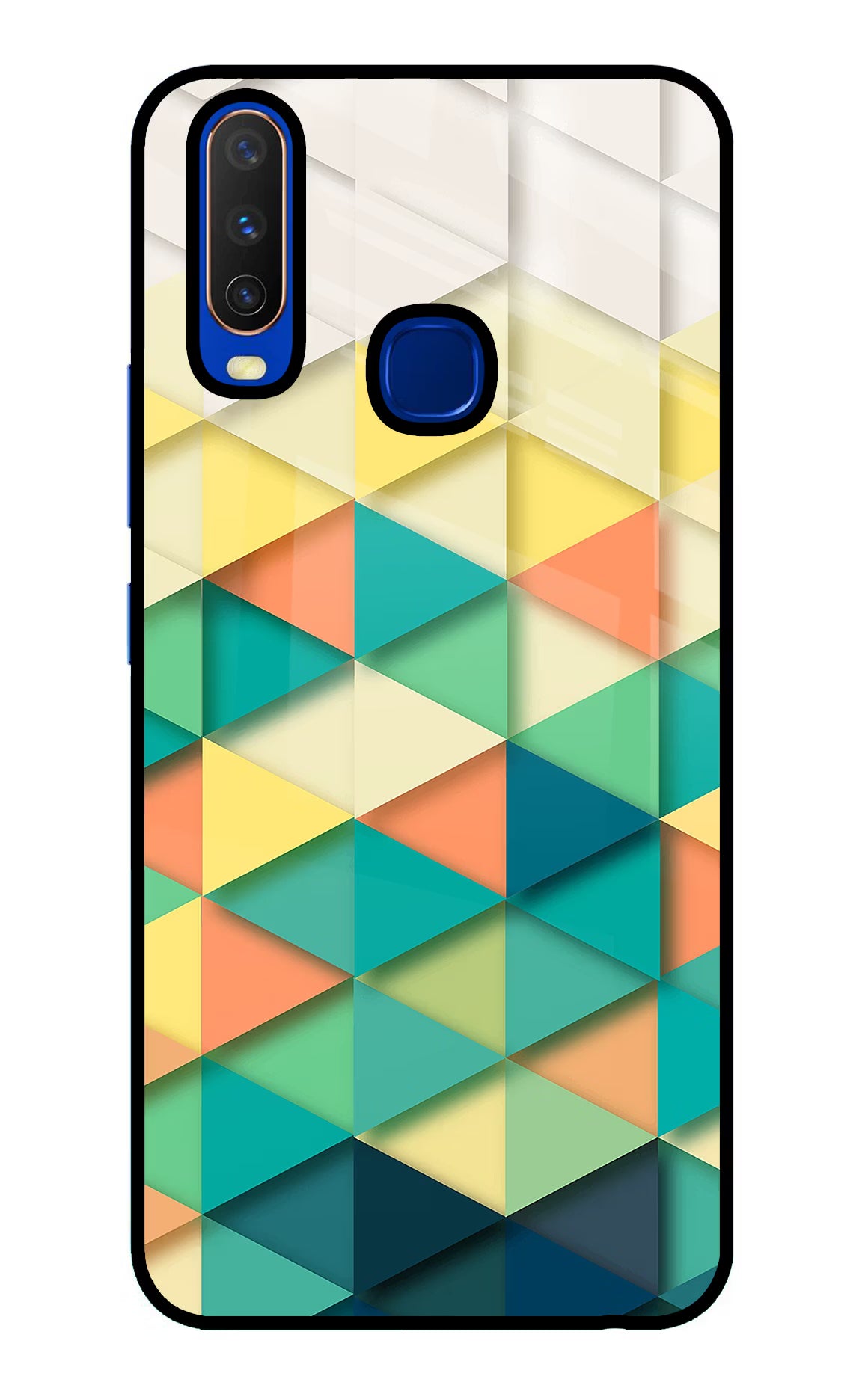 Abstract Vivo Y15/Y17 Glass Case Back Cover by Casekaro