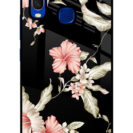Flowers Vivo Y15/Y17 Glass Case Back Cover by Casekaro