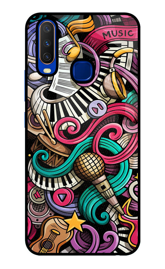 Music Abstract Vivo Y15/Y17 Glass Case