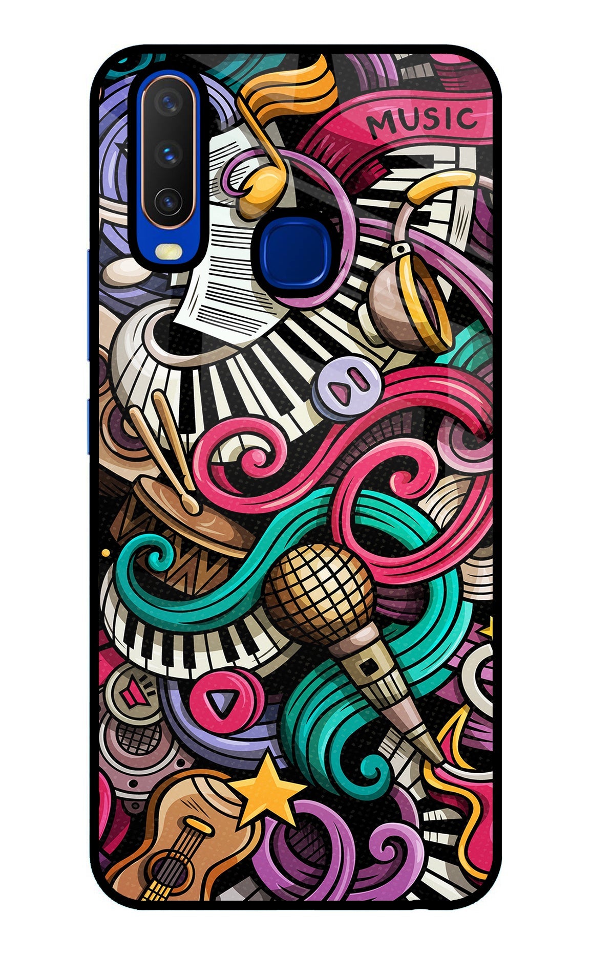 Music Abstract Vivo Y15/Y17 Back Cover