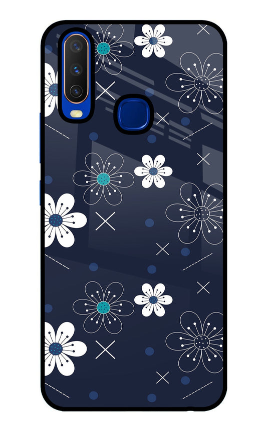 Flowers Vivo Y15/Y17 Glass Case