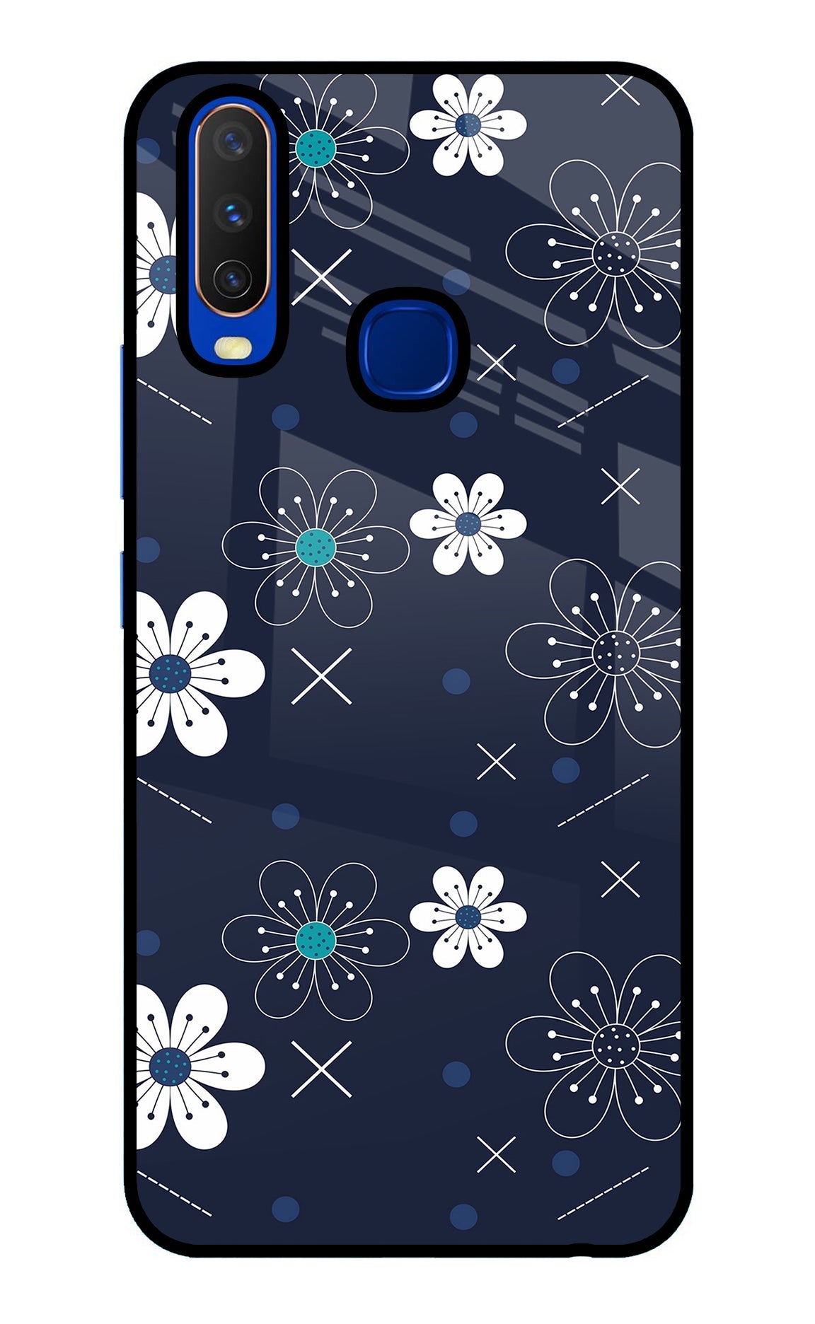 Flowers Vivo Y15/Y17 Back Cover