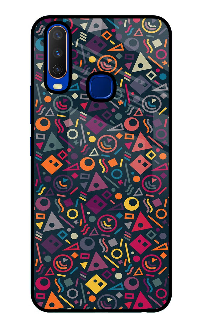 Geometric Abstract Vivo Y15/Y17 Glass Case Back Cover by Casekaro