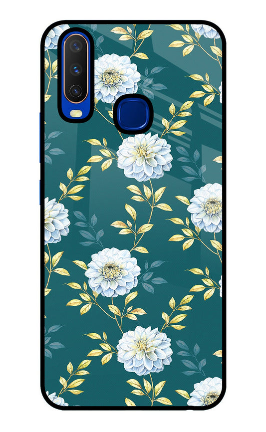 Flowers Vivo Y15/Y17 Glass Case