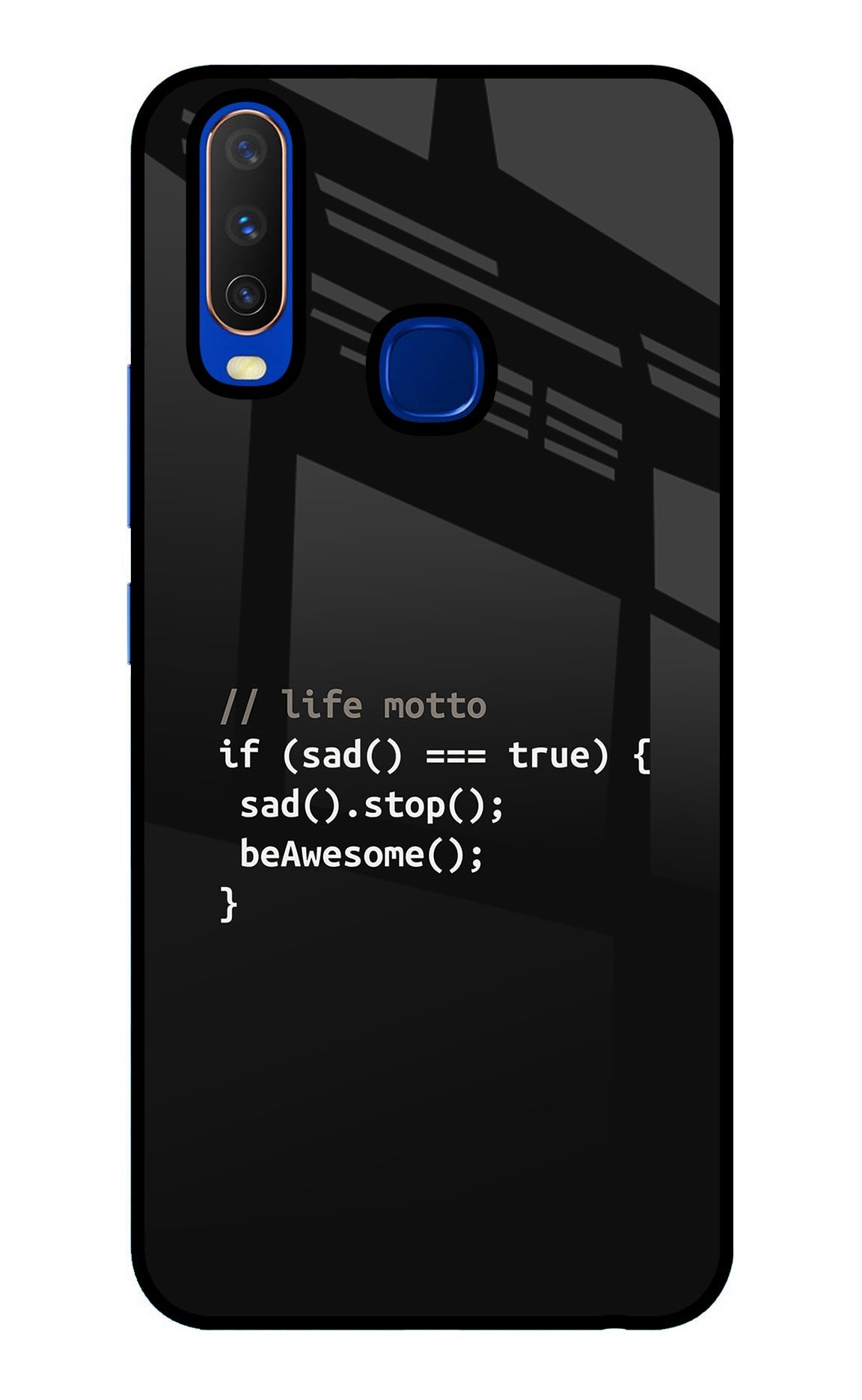 Life Motto Code Vivo Y15/Y17 Glass Case