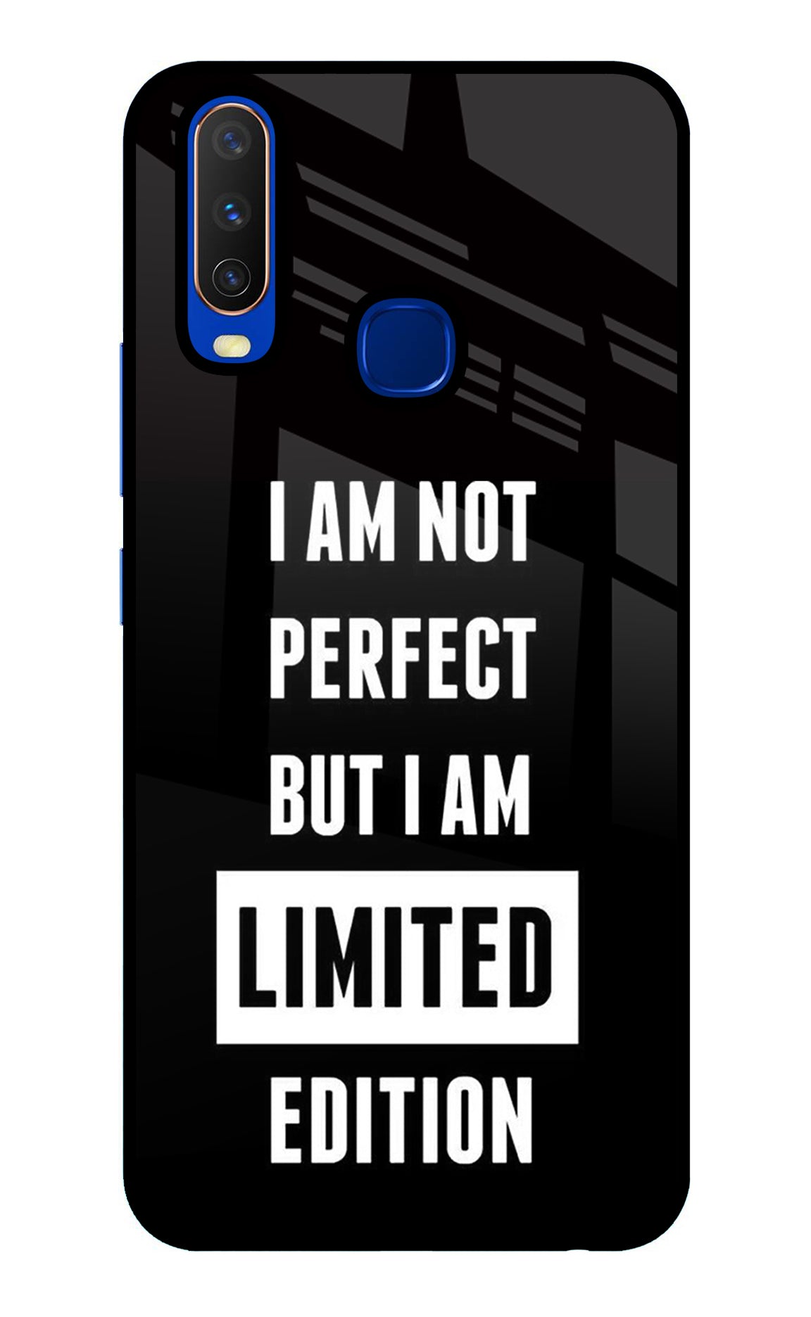 I Am Not Perfect But I Am Limited Edition Vivo Y15/Y17 Glass Case