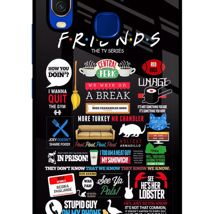 FRIENDS Vivo Y15/Y17 Glass Case Back Cover by Casekaro