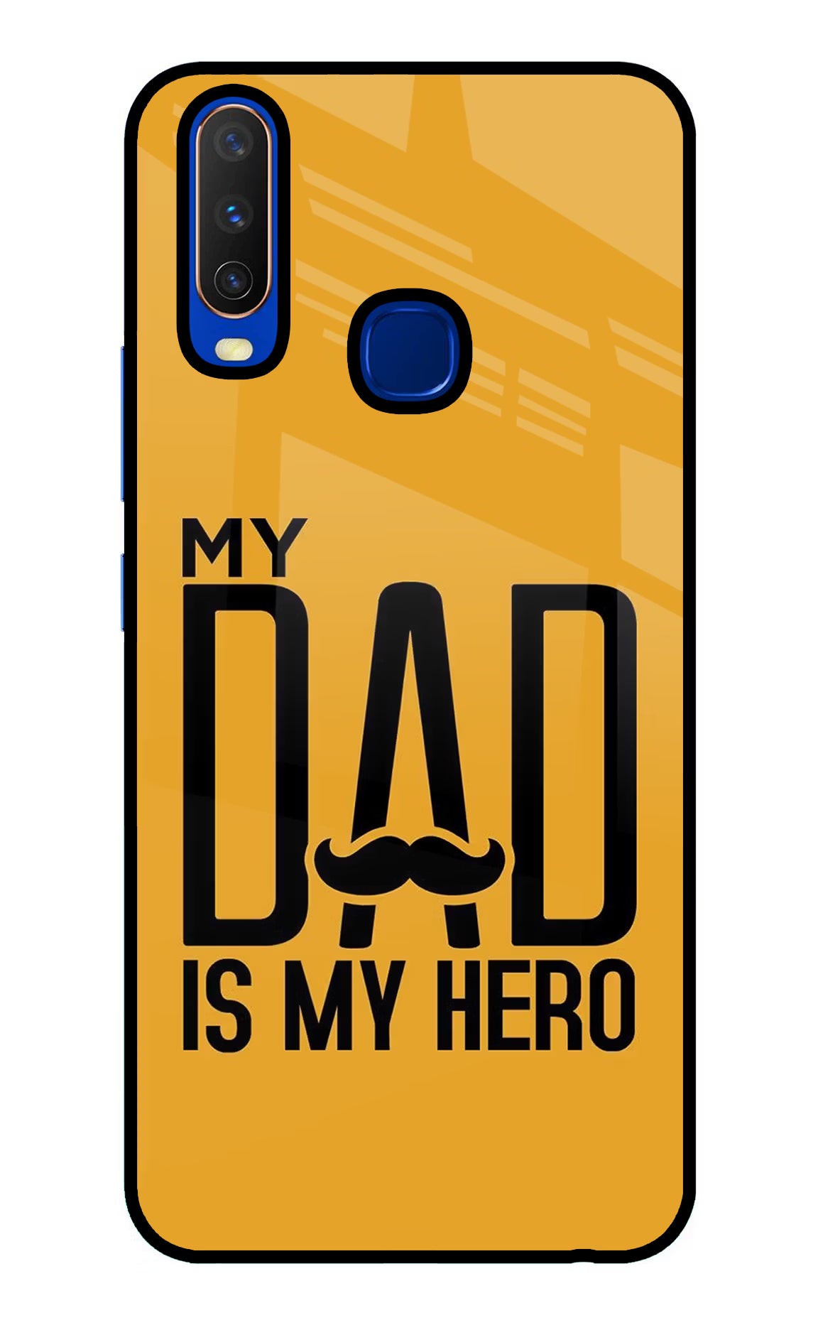 My Dad Is My Hero Vivo Y15/Y17 Glass Case Back Cover by Casekaro