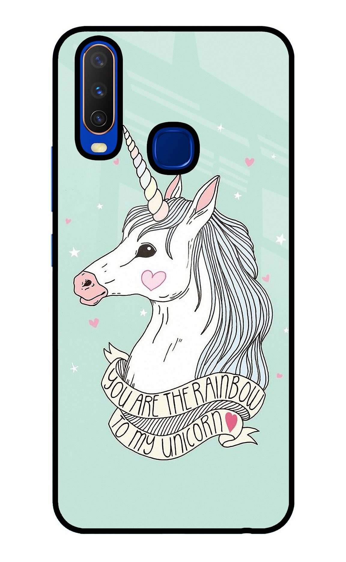 Unicorn Wallpaper Vivo Y15/Y17 Glass Case