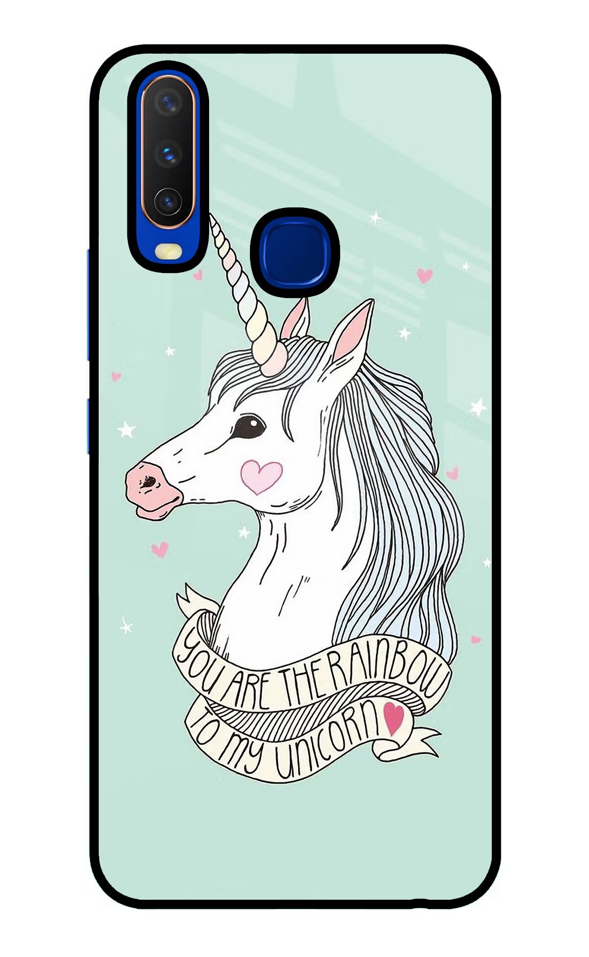 Unicorn Wallpaper Vivo Y15/Y17 Glass Case Back Cover by Casekaro