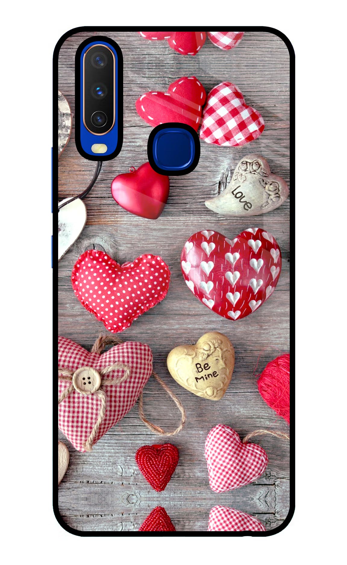 Love Wallpaper Vivo Y15/Y17 Glass Case Back Cover by Casekaro