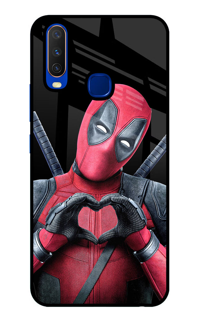 Deadpool Vivo Y15/Y17 Glass Case Back Cover by Casekaro