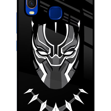 Black Panther Vivo Y15/Y17 Glass Case Back Cover by Casekaro