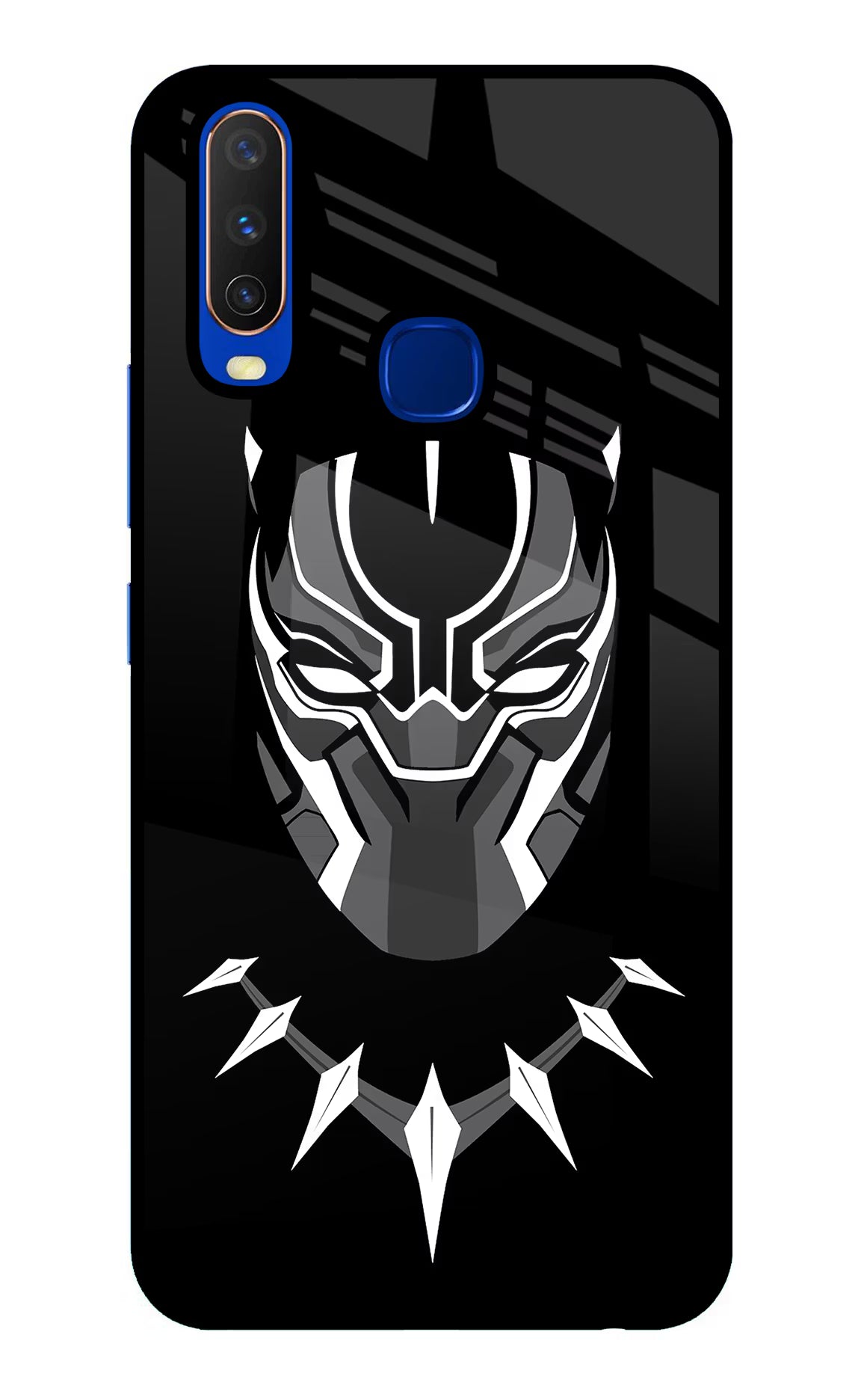 Black Panther Vivo Y15/Y17 Glass Case Back Cover by Casekaro