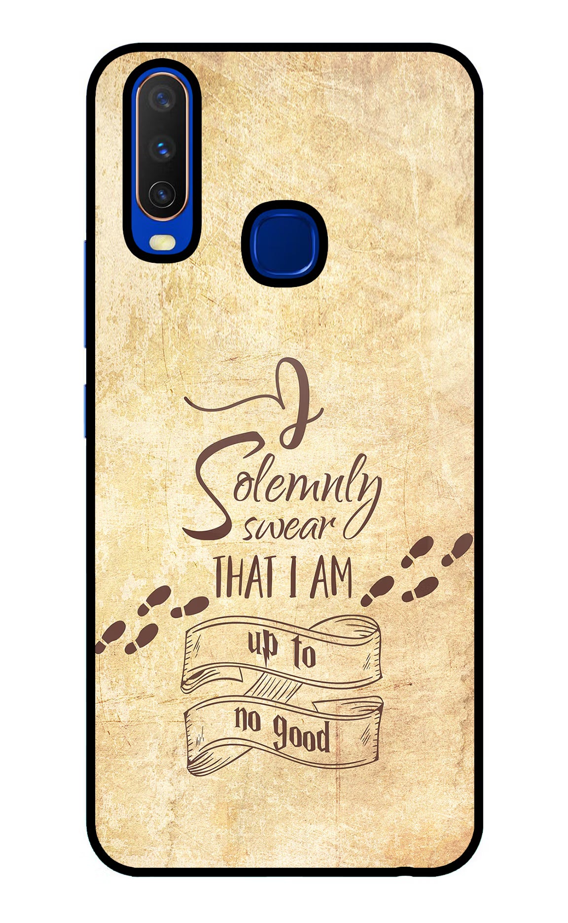 I Solemnly swear that i up to no good Vivo Y15/Y17 Glass Case Back Cover by Casekaro