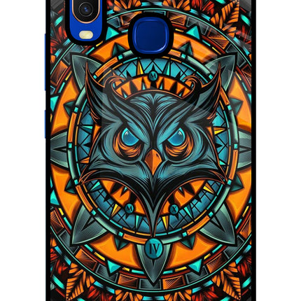 Angry Owl Art Vivo Y15/Y17 Glass Case Back Cover by Casekaro