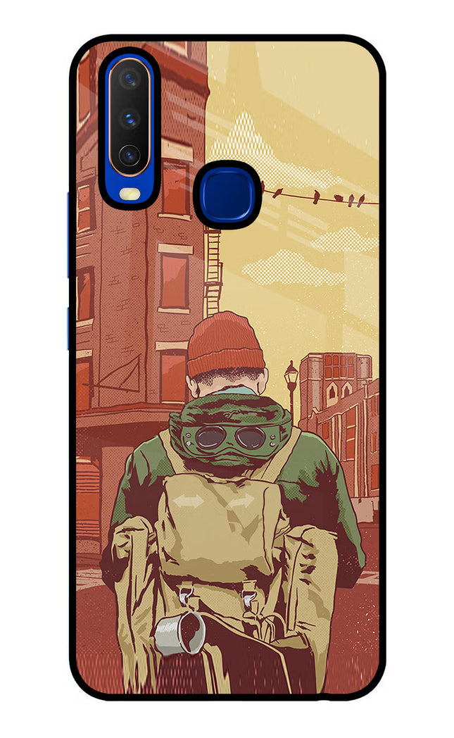 Adventurous Vivo Y15/Y17 Glass Case Back Cover by Casekaro