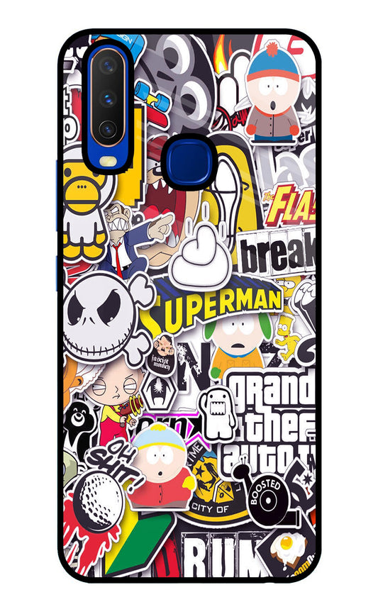 Sticker Bomb Vivo Y15/Y17 Glass Case