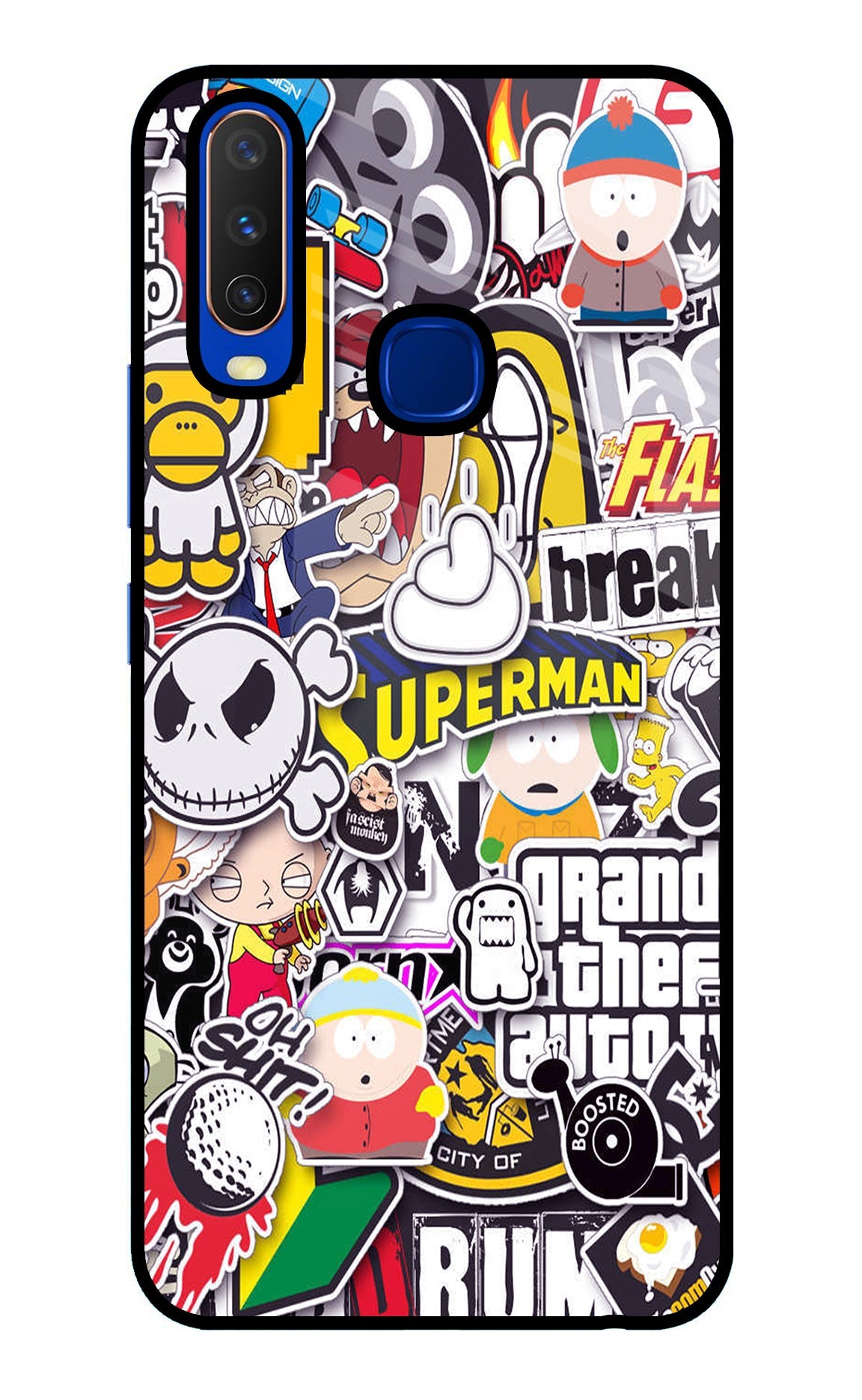 Sticker Bomb Vivo Y15/Y17 Back Cover