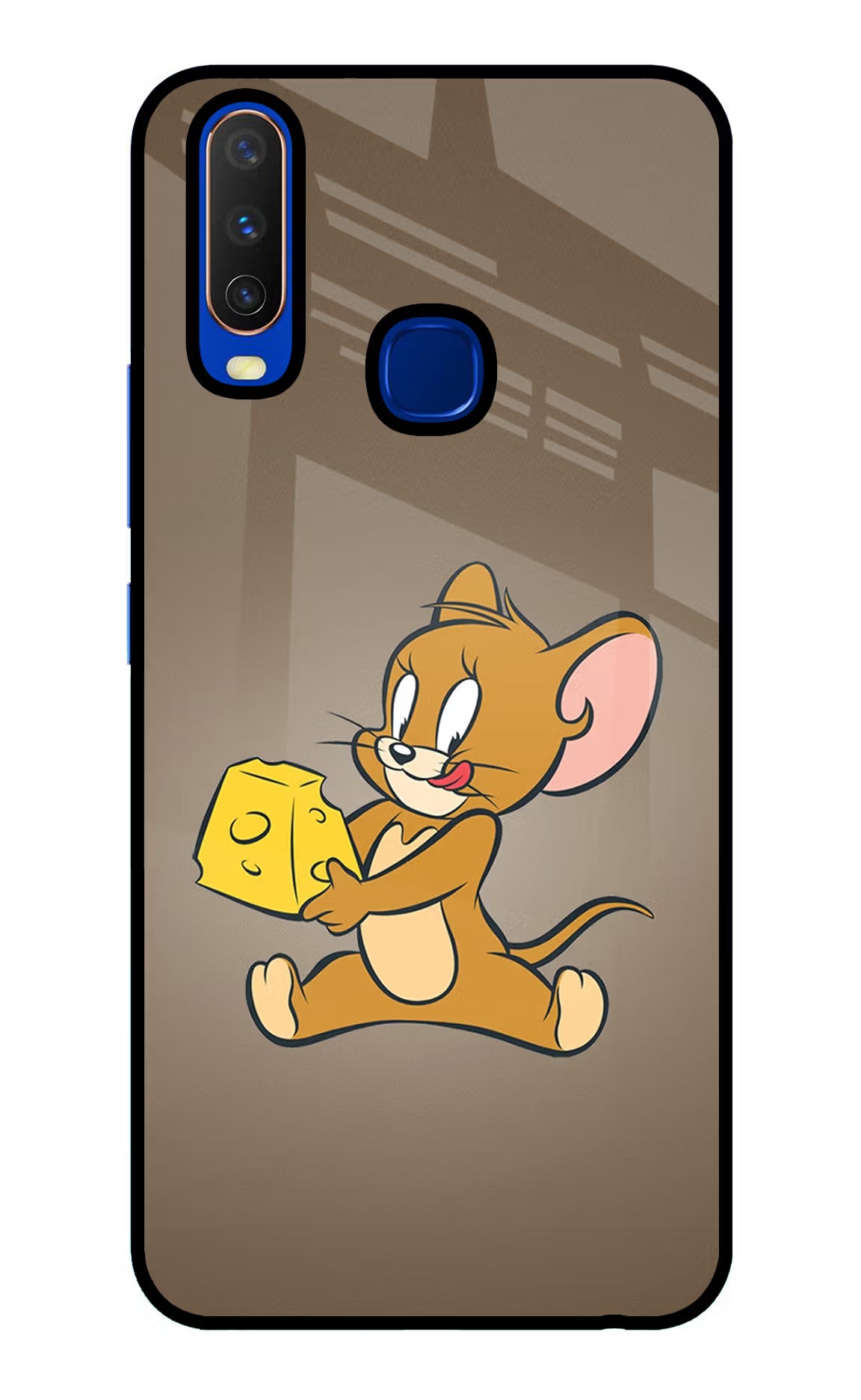 Jerry Vivo Y15/Y17 Glass Case Back Cover by Casekaro